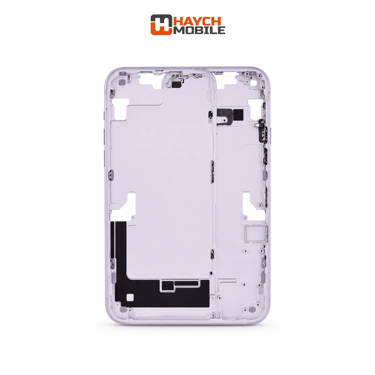 iPhone 14 Plus Compatible Back Housing [with Power and Volume Flex] [A+] [Purple] Rear Housing