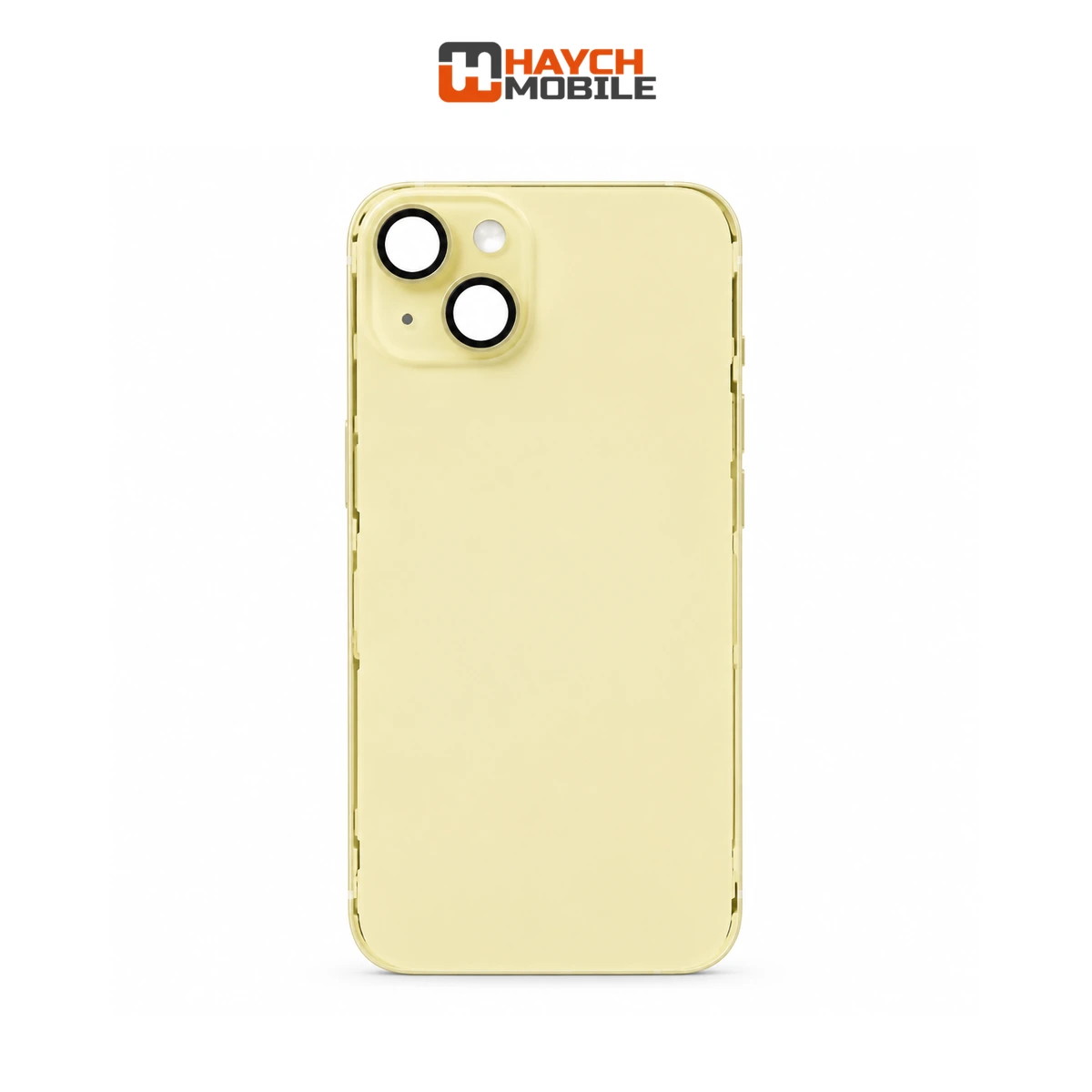 iPhone 15 Compatible Back Housing with Small Parts [Yellow] Rear Housing