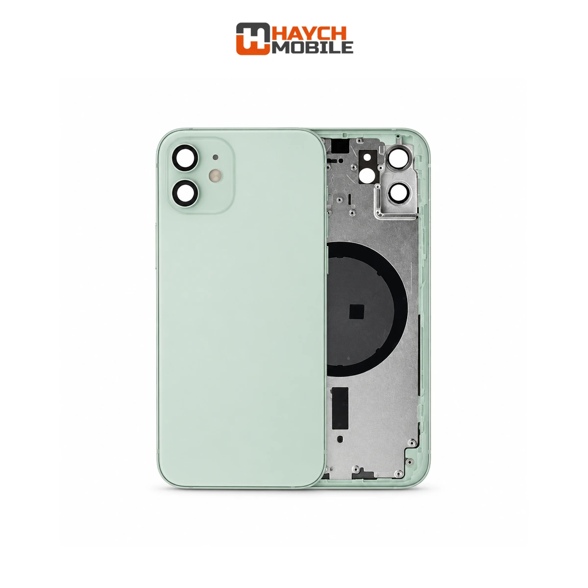 iPhone 12 Compatible Back Housing [No Small Parts] [Green] Rear Housing
