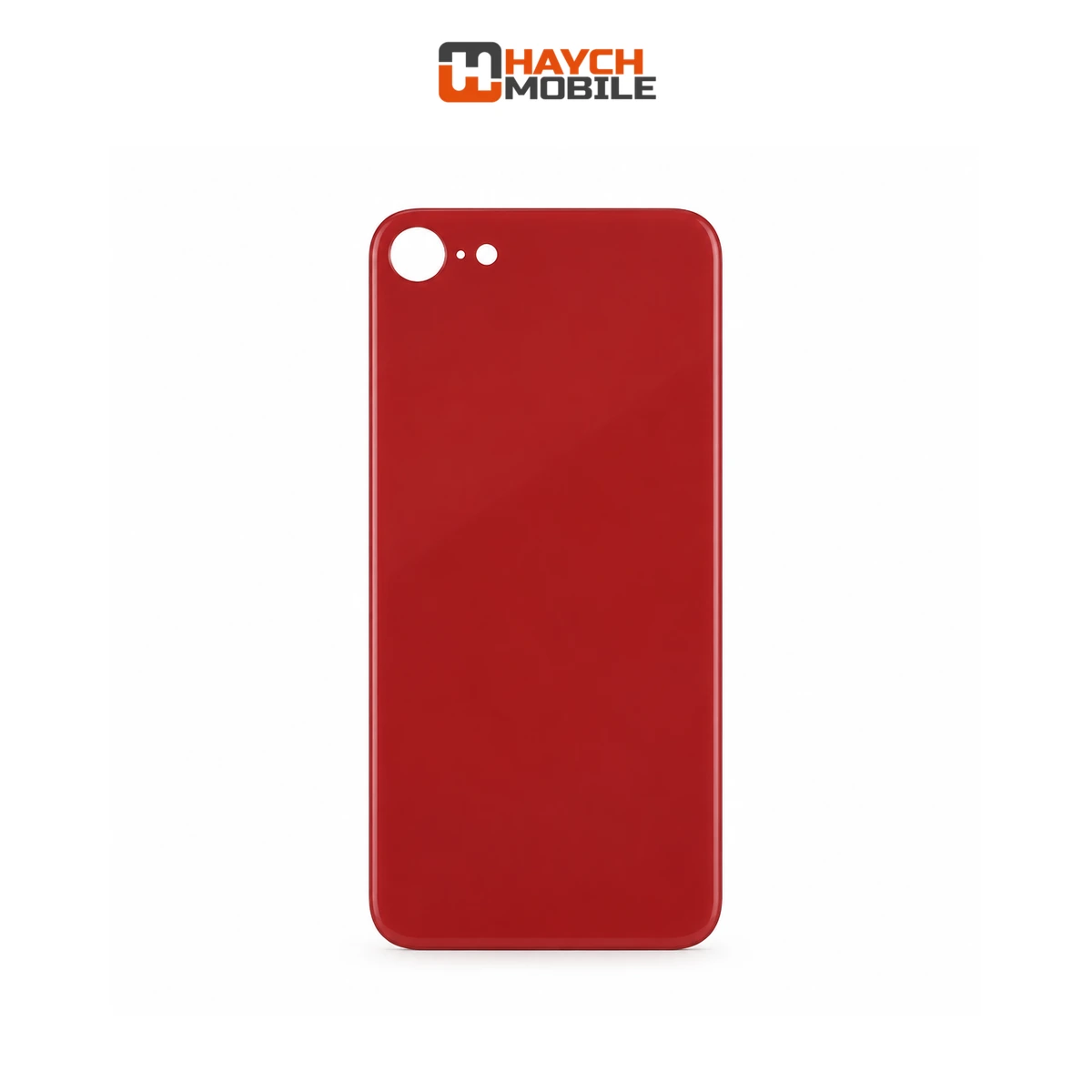 iPhone 8 Compatible Back Cover Glass with Big Camera Hole [Red]