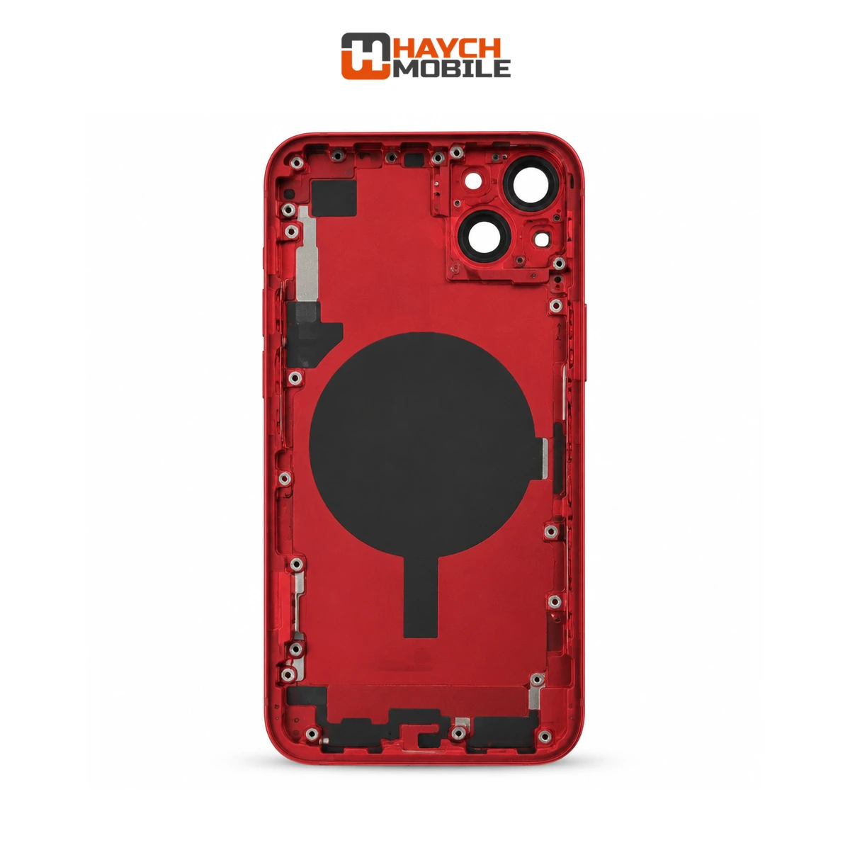 iPhone 14 Compatible Back Housing with Small Parts [Red] Rear Housing