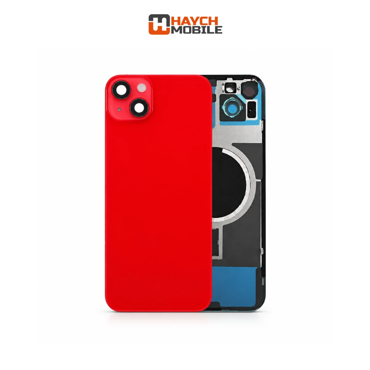 iPhone 14 Plus Compatible Back Cover Glass Assembly with MagSafe [Red] Rear Housing