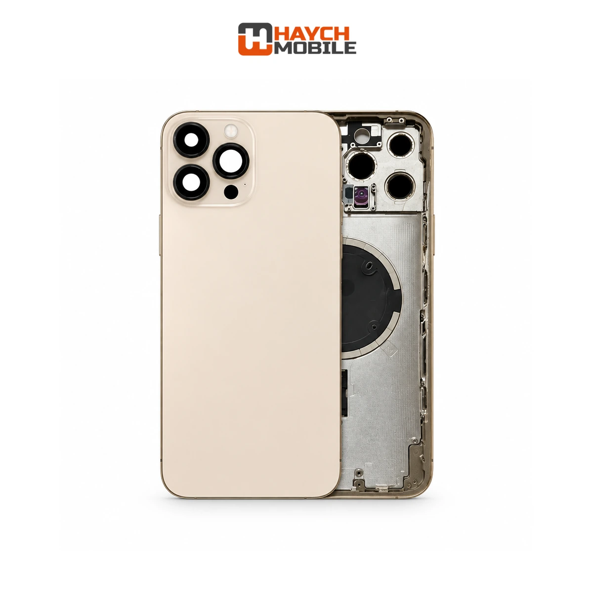 iPhone 13 Pro Max Compatible Back Housing [No Small Parts] [Gold] Rear Housing