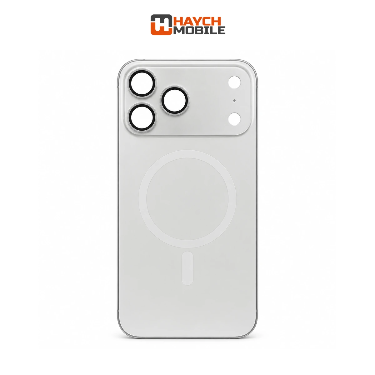 iPhone 17 Pro Max Compatible Back Cover Glass Assembly with MagSafe [Silver] [Original] Rear Housing