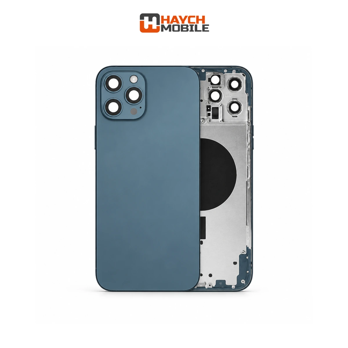 iPhone 12 Pro Max Compatible Back Housing [No Small Parts] [Pacific Blue] Rear Housing