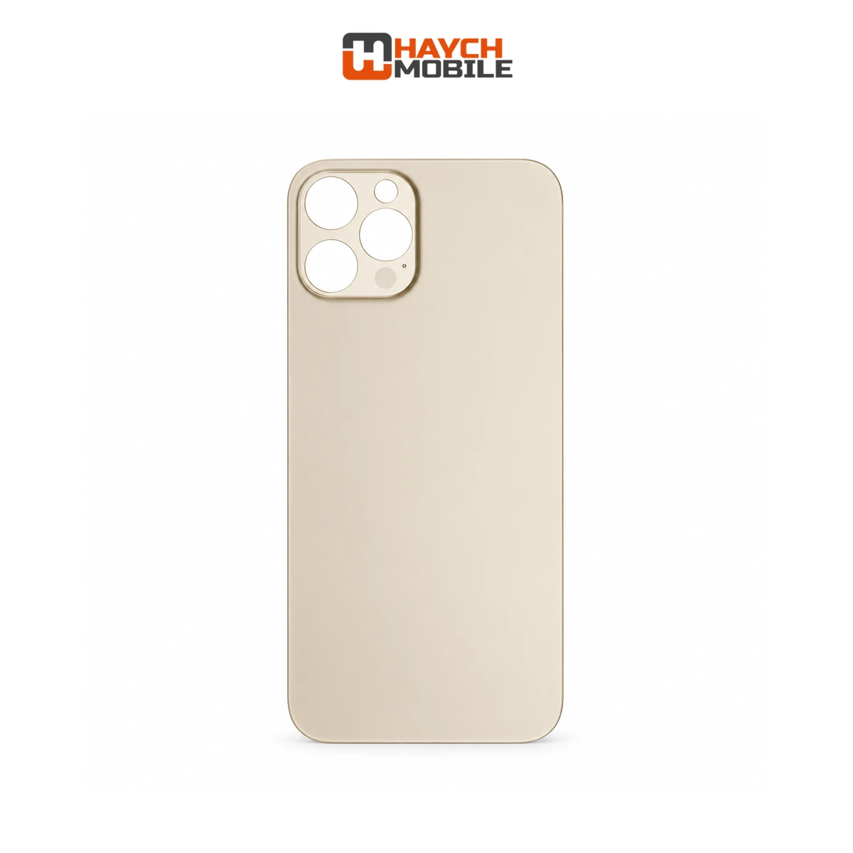 iPhone 12 Pro Max Compatible Back Cover Glass with Big Camera Hole [Gold]