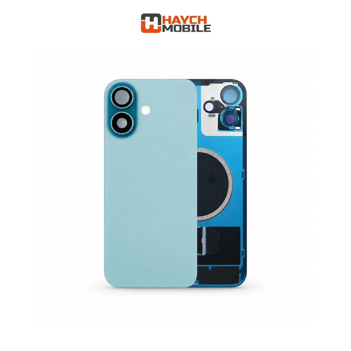 iPhone 16 Compatible Back Cover Glass Assembly with MagSafe [Teal] Rear Housing