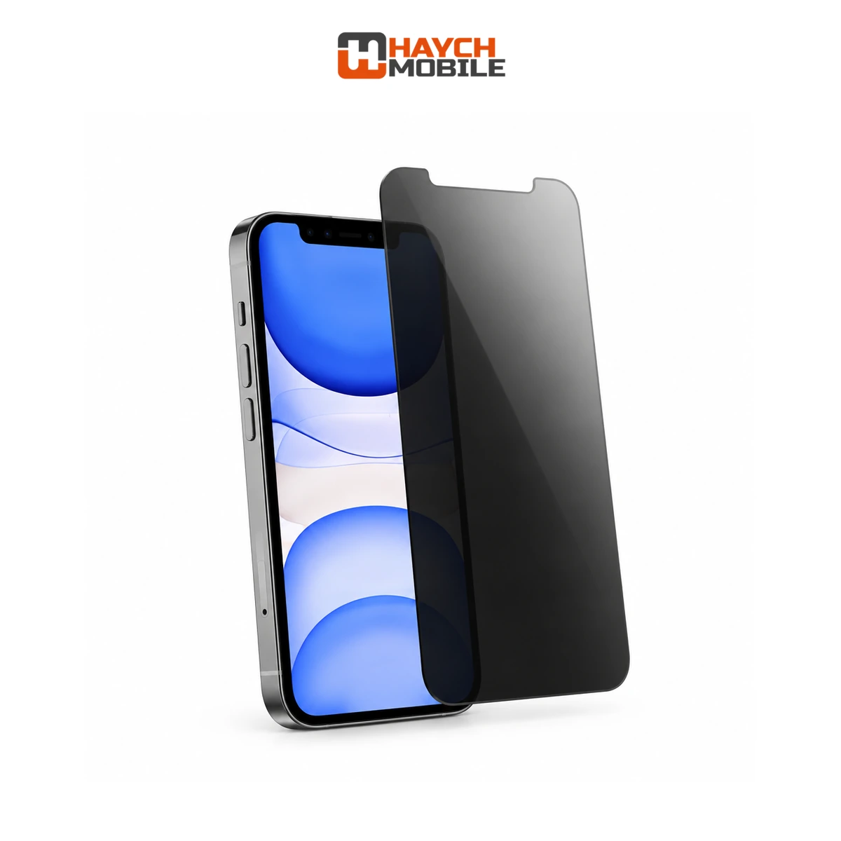 iShield Shatterproof Hybrid Glass Screen Protector, iPhone 12 Pro Max [Privacy]