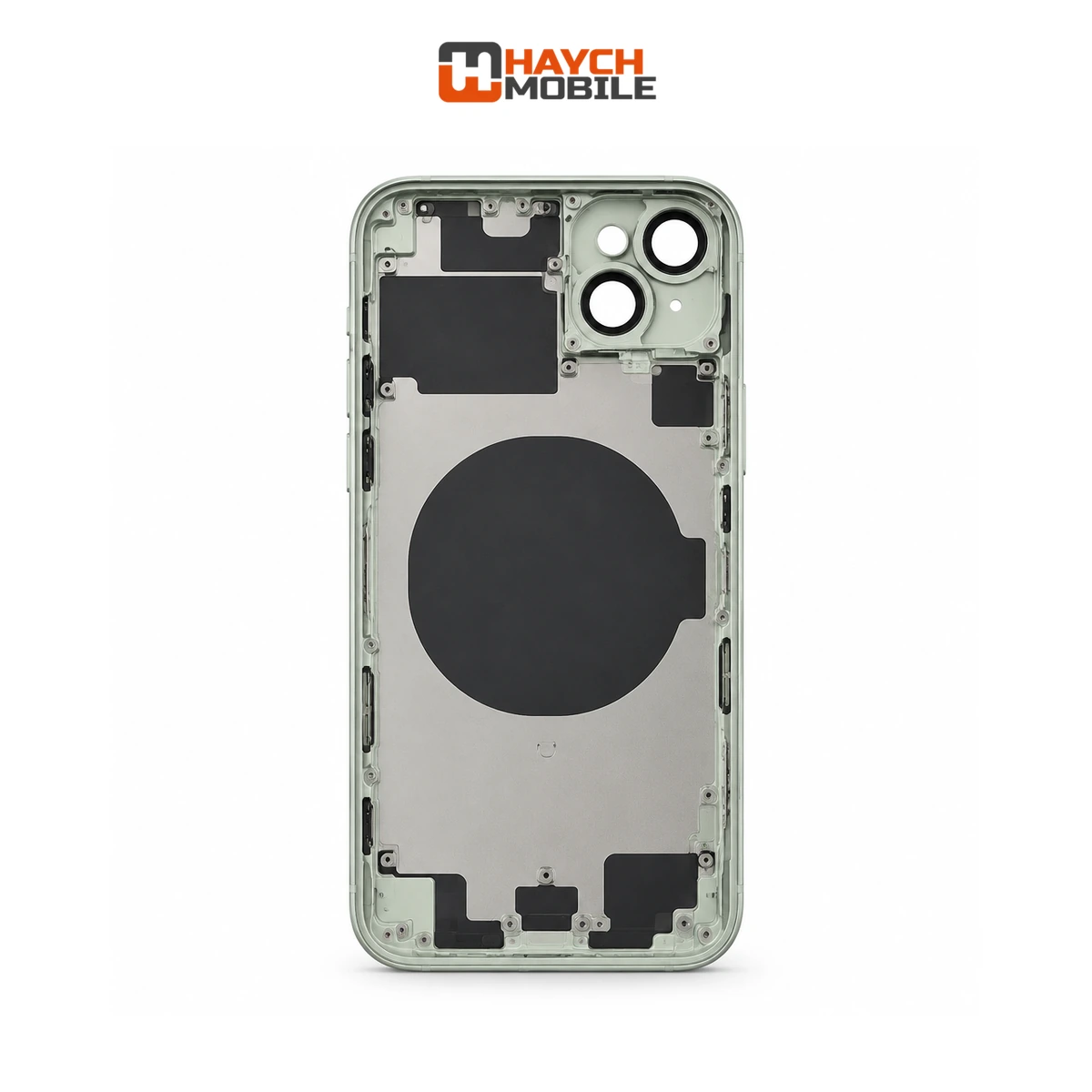 iPhone 15 Plus Compatible Back Housing with Small Parts [Green] Rear Housing