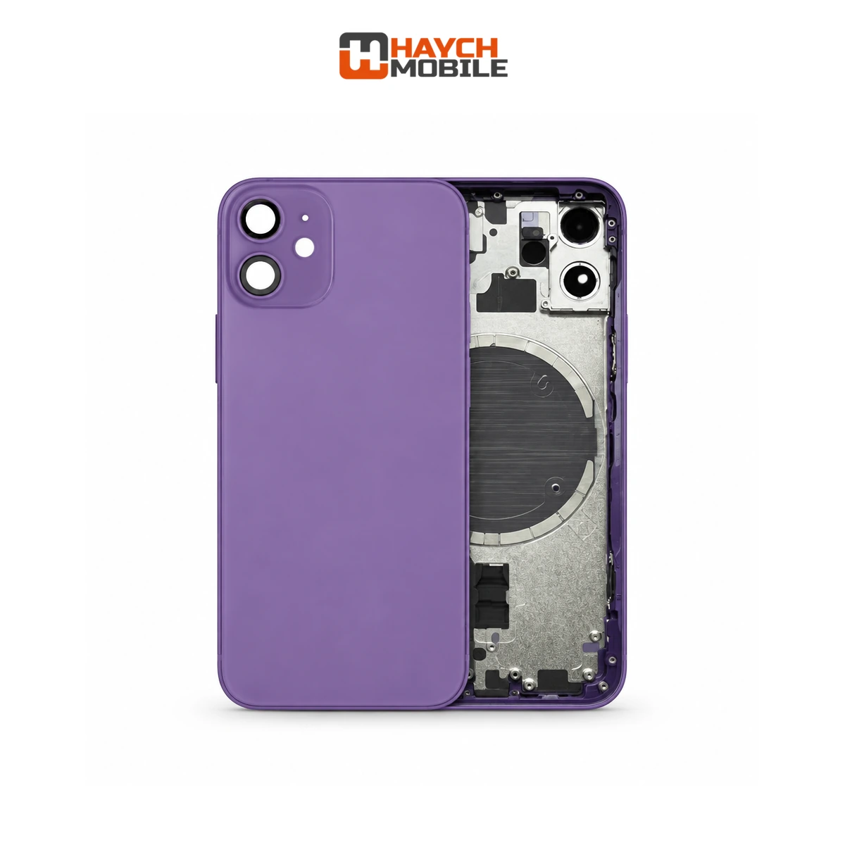 iPhone 12 Mini Compatible Back Housing [No Small Parts] [Purple] Rear Housing