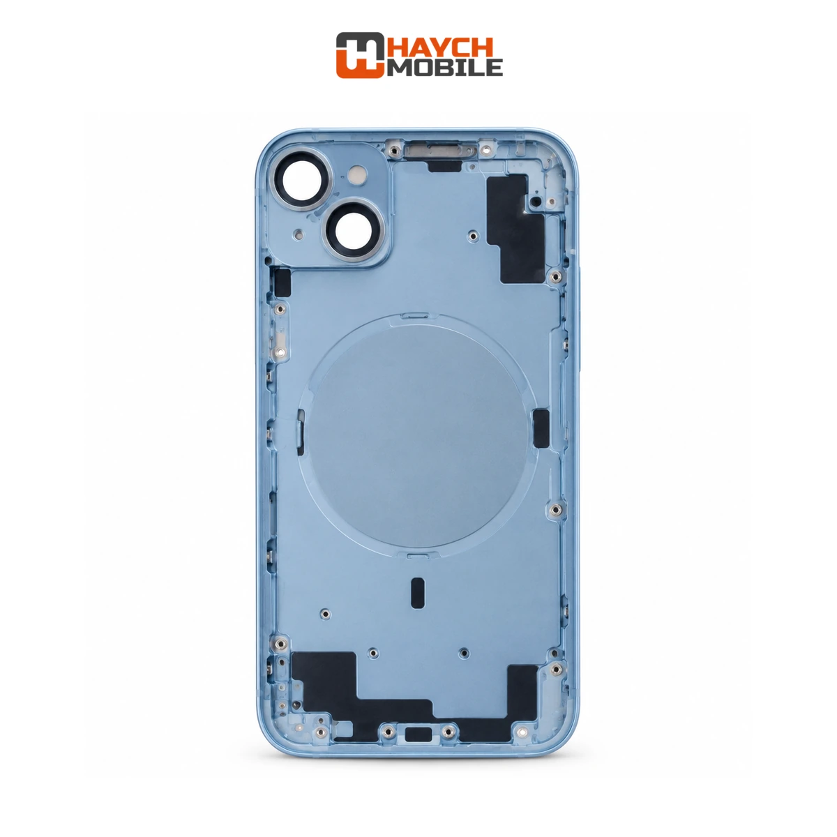 iPhone 14 Plus Compatible Back Housing with Small Parts [Blue] Rear Housing