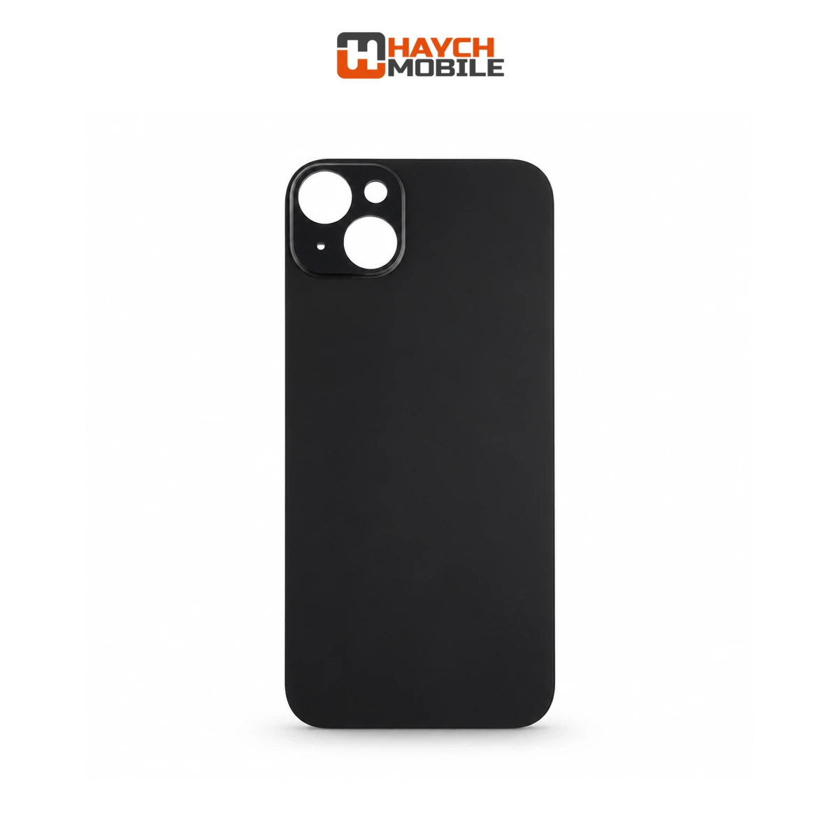 iPhone 15 Compatible Back Cover Glass with Big Camera Hole [Black]