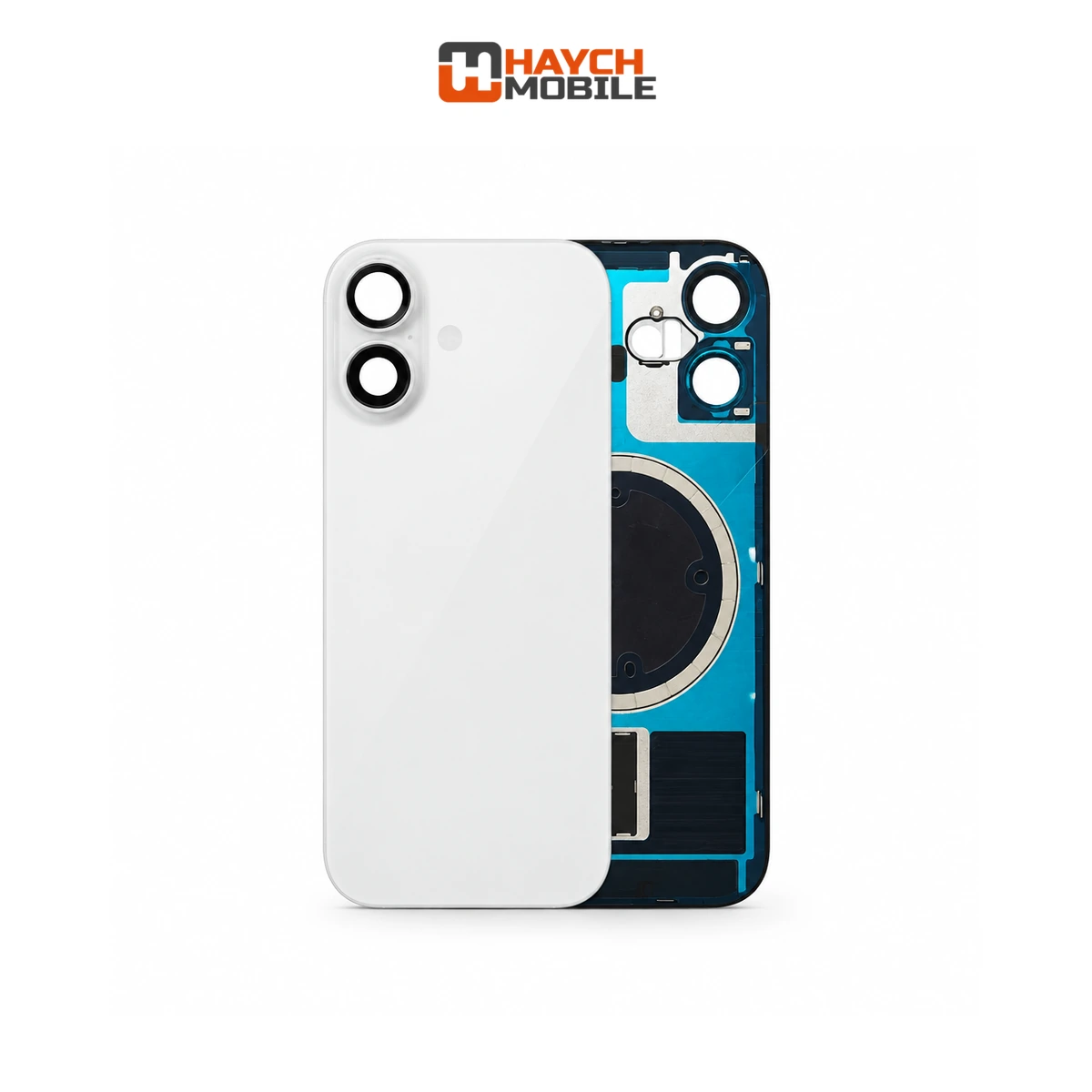 iPhone 17 Compatible Back Cover Glass Assembly with MagSafe [White] Rear Housing