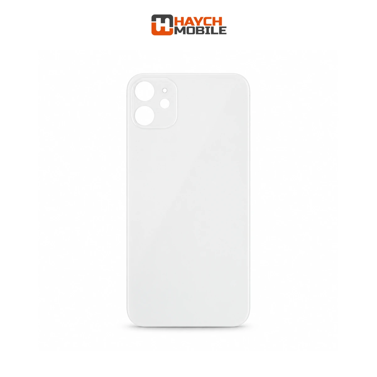 iPhone 11 Compatible Back Cover Glass Big Camera Hole [White]