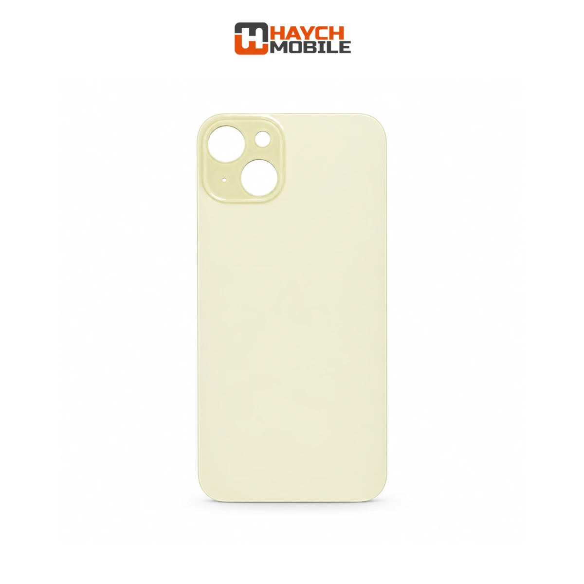 iPhone 15 Compatible Back Cover Glass with Big Camera Hole [Yellow]