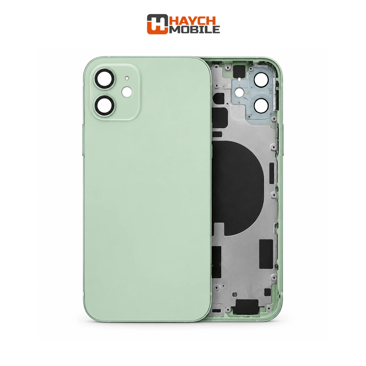 iPhone 12 Compatible Back Housing with Small Parts [Green] Rear Housing