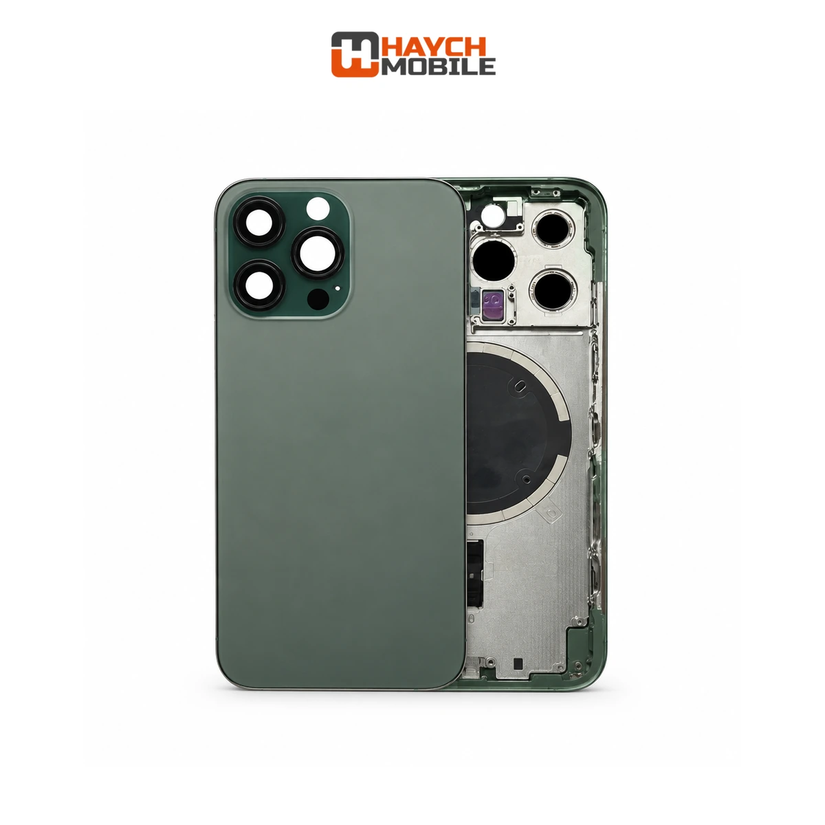 iPhone 13 Pro Compatible Back Housing [No Small Parts] [Alpine Green] Rear Housing