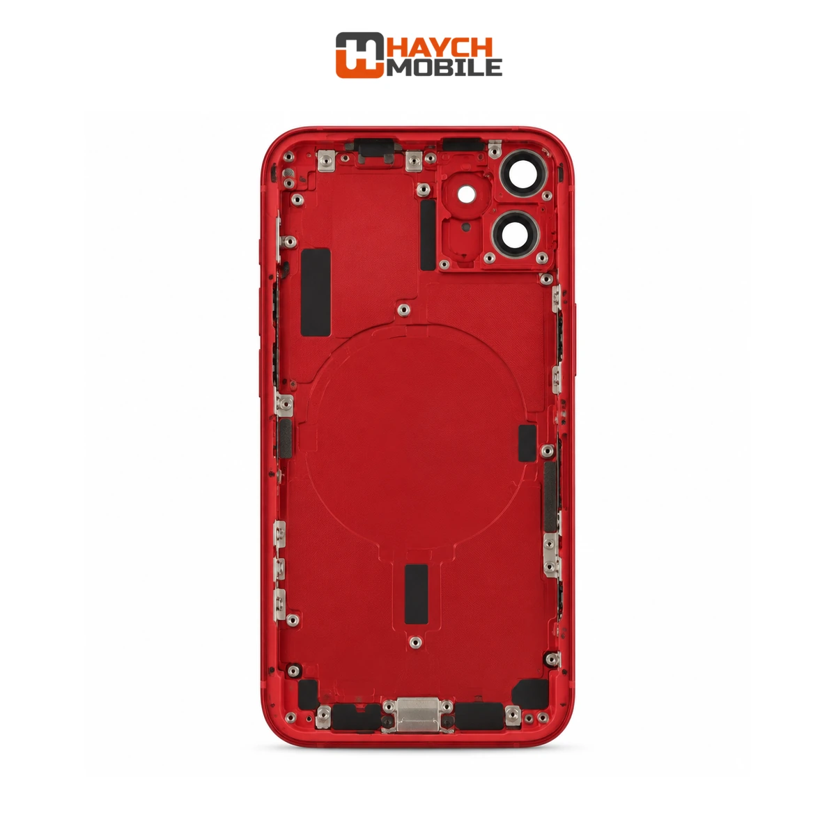 iPhone 13 Compatible Back Housing with Small Parts [Red] Rear Housing