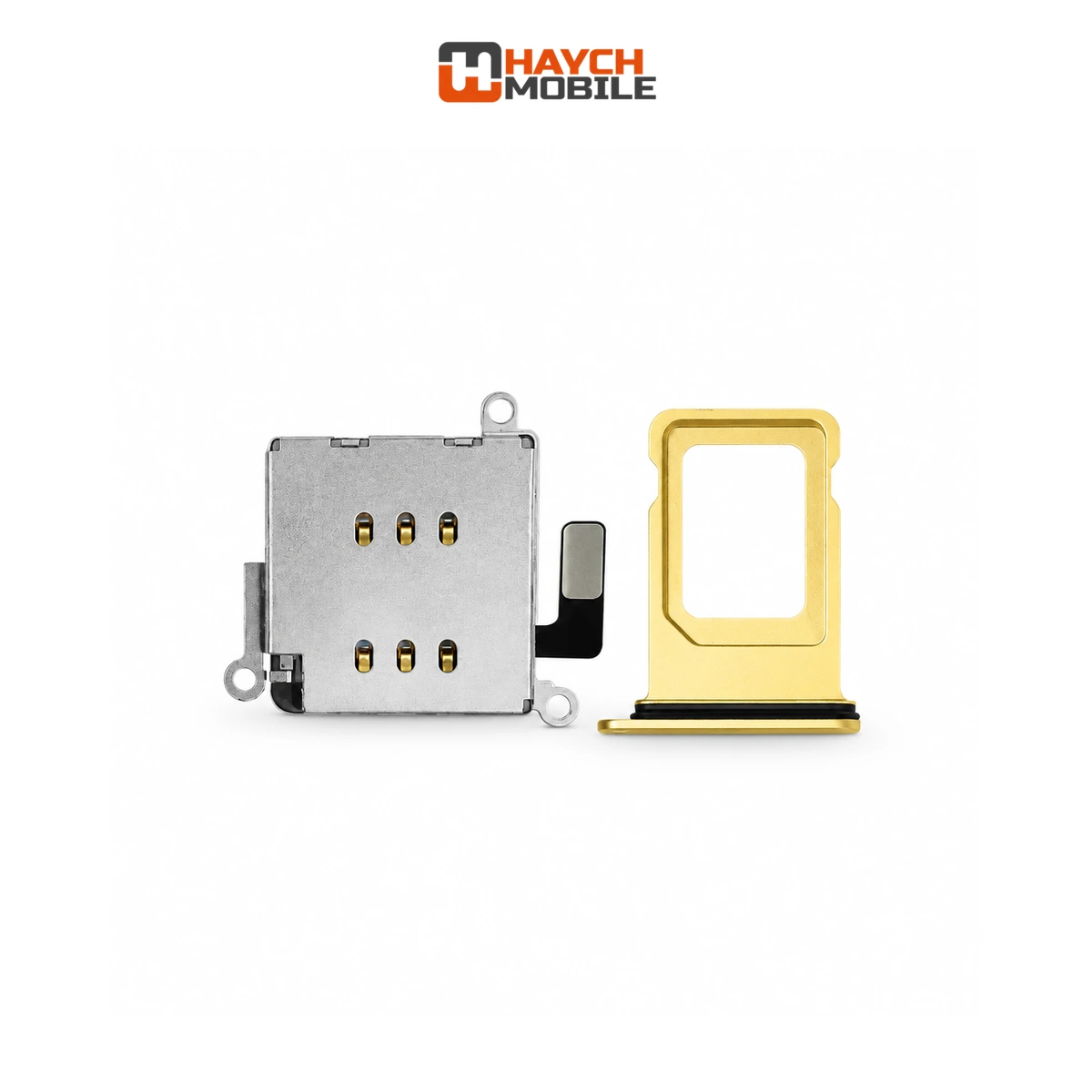 iPhone 11 Compatible Sim Tray + Sim Reader [Dual Sim] [Yellow]
