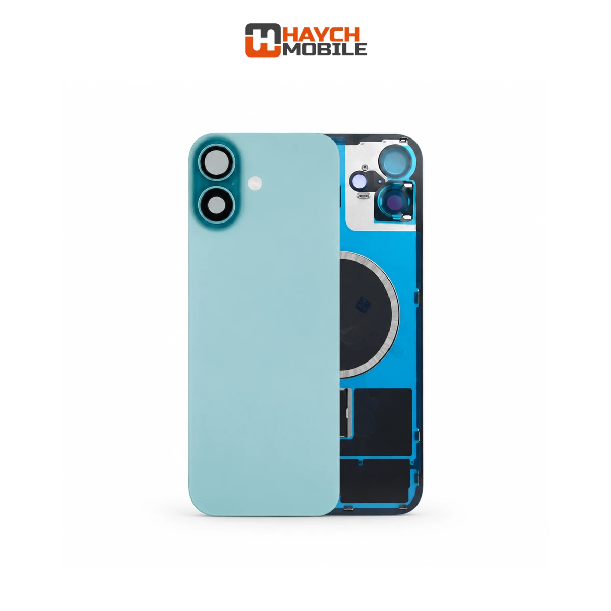 iPhone 16 Plus Compatible Back Cover Glass Assembly with MagSafe [Teal] Rear Housing
