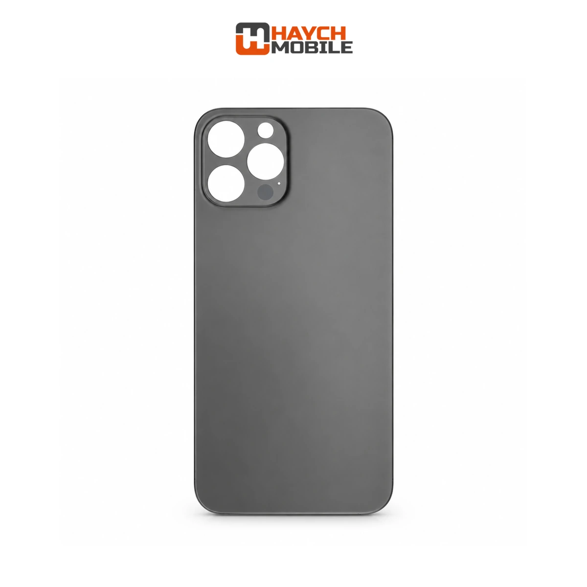 iPhone 12 Pro Max Compatible Back Cover Glass with Big Camera Hole [Graphite]