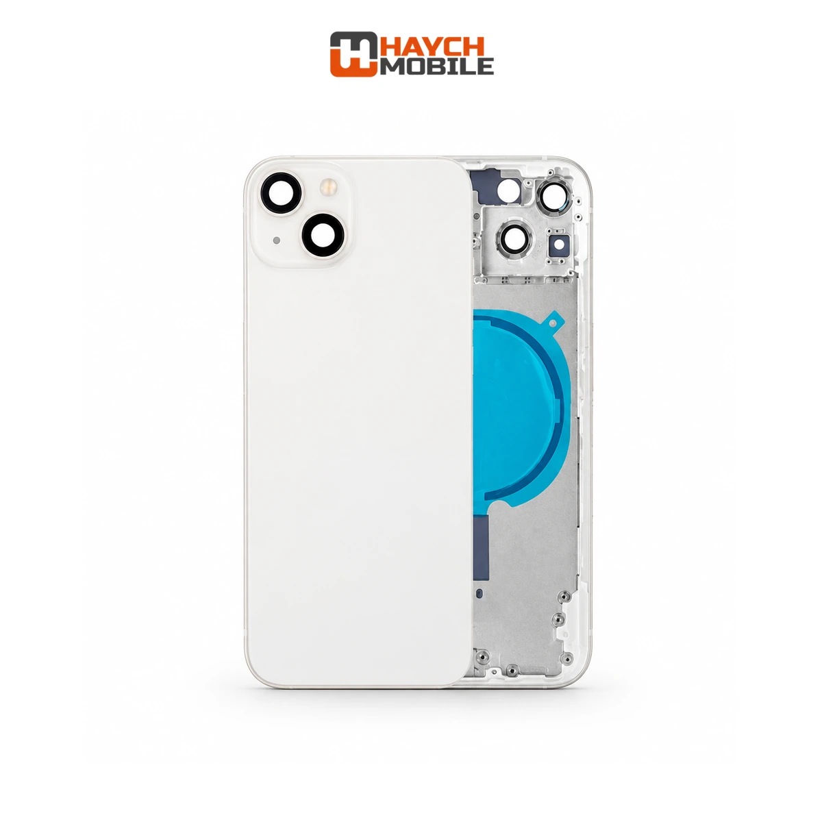 iPhone 13 Compatible Back Housing [No Small Parts] [Starlight] Rear Housing