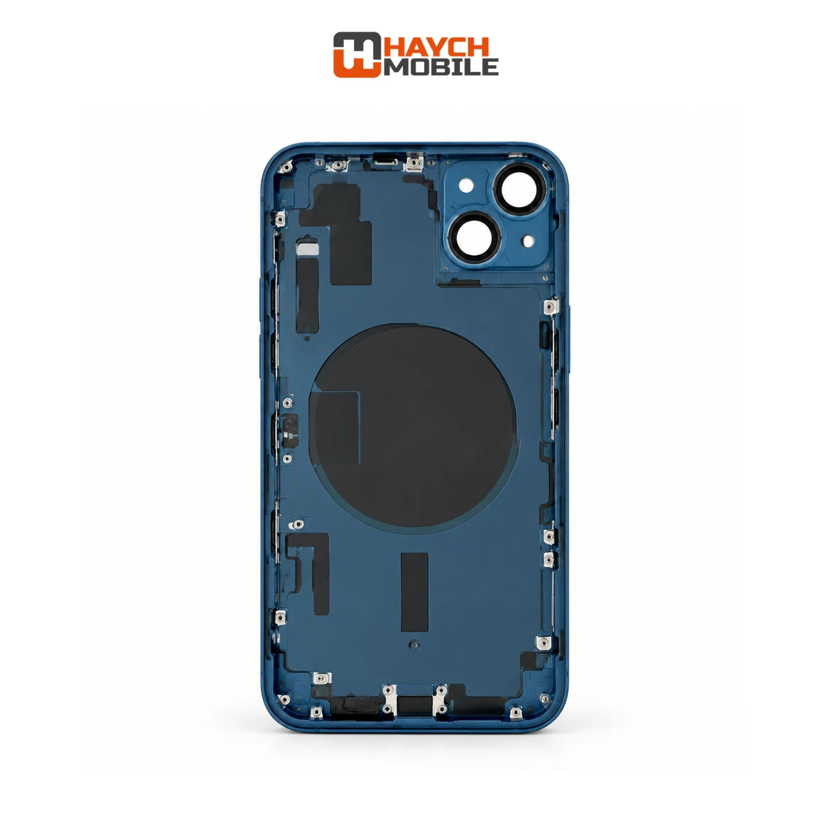 iPhone 13 Compatible Back Housing with Small Parts [Blue] Rear Housing