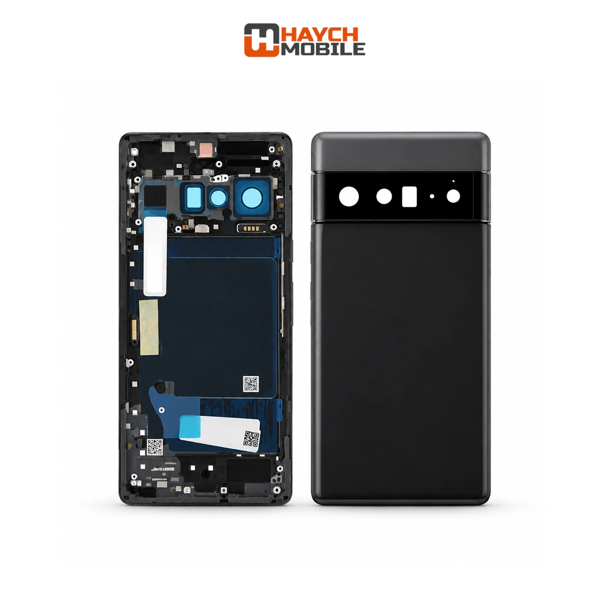 Google Pixel 6 Pro Back Housing including Wireeless charging pad [Service Pack] [Black] G949-00223-01 Rear Housing