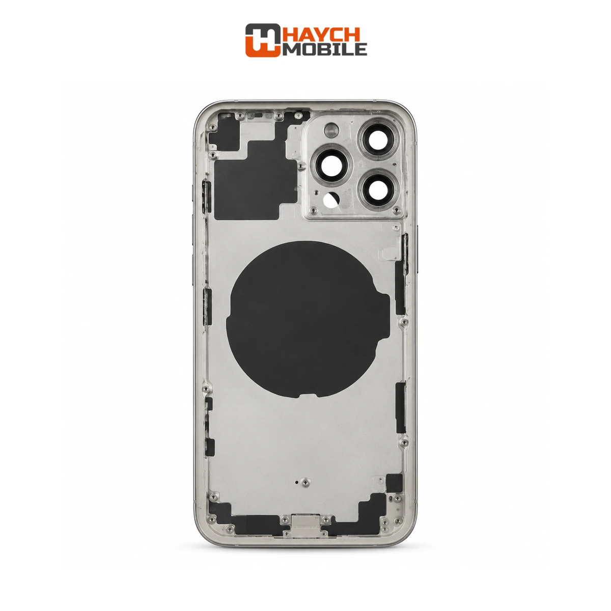 iPhone 14 Pro Max Compatible Back Housing with Small Parts [Silver] Rear Housing