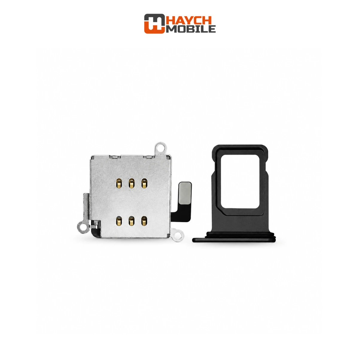 iPhone 11 Compatible Sim Tray + Sim Reader [Dual Sim] [Black]