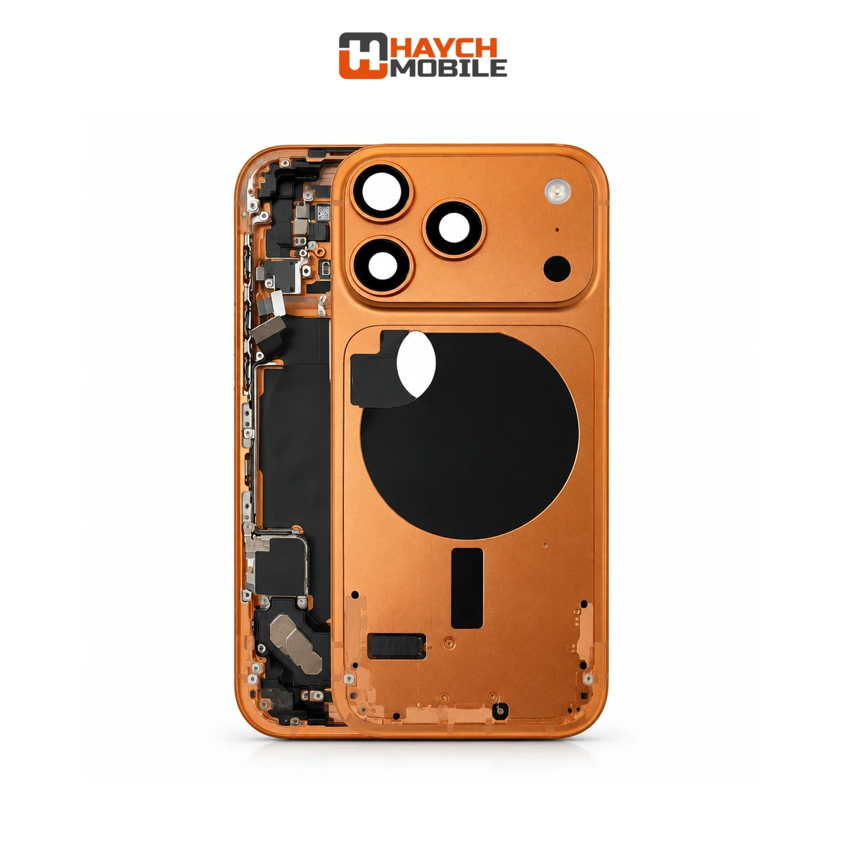 iPhone 17 Pro Max Compatible Back Housing With Small Parts [Service Pack] [Cosmic Orange] ZP923-13786 Rear Housing