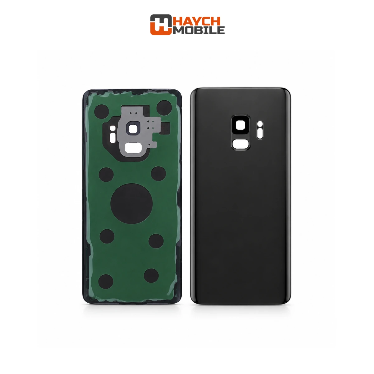 Samsung Galaxy S9 (G960) Back Cover Glass with Lens [Secondhand] [Black] Rear Housing