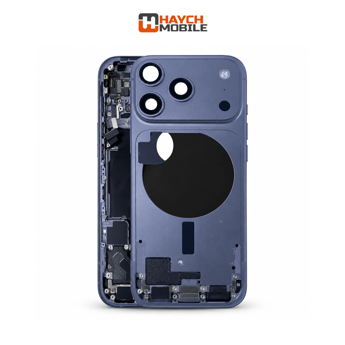 iPhone 17 Pro Compatible Back Housing With Small Parts [Service Pack] [Deep Blue] ZP923-13640 Rear Housing