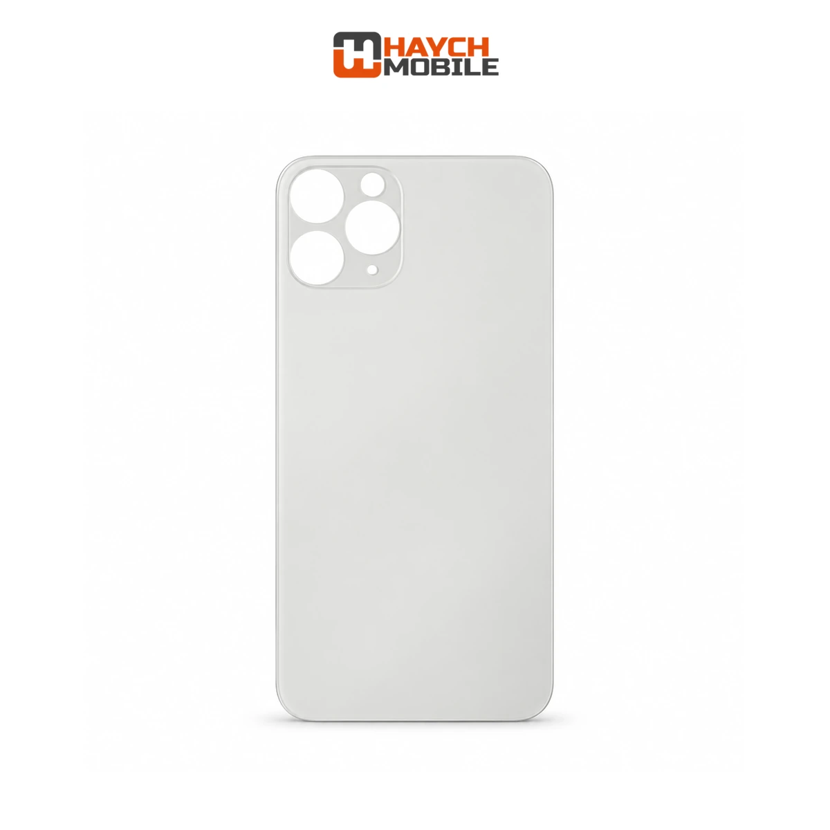 iPhone 11 Pro Compatible Back Cover Glass with Big Camera Hole [Silver]