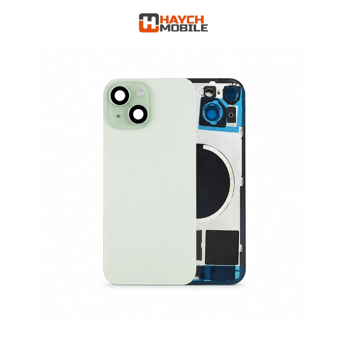 iPhone 15 Compatible Back Cover Glass Assembly with MagSafe [Green] Rear Housing