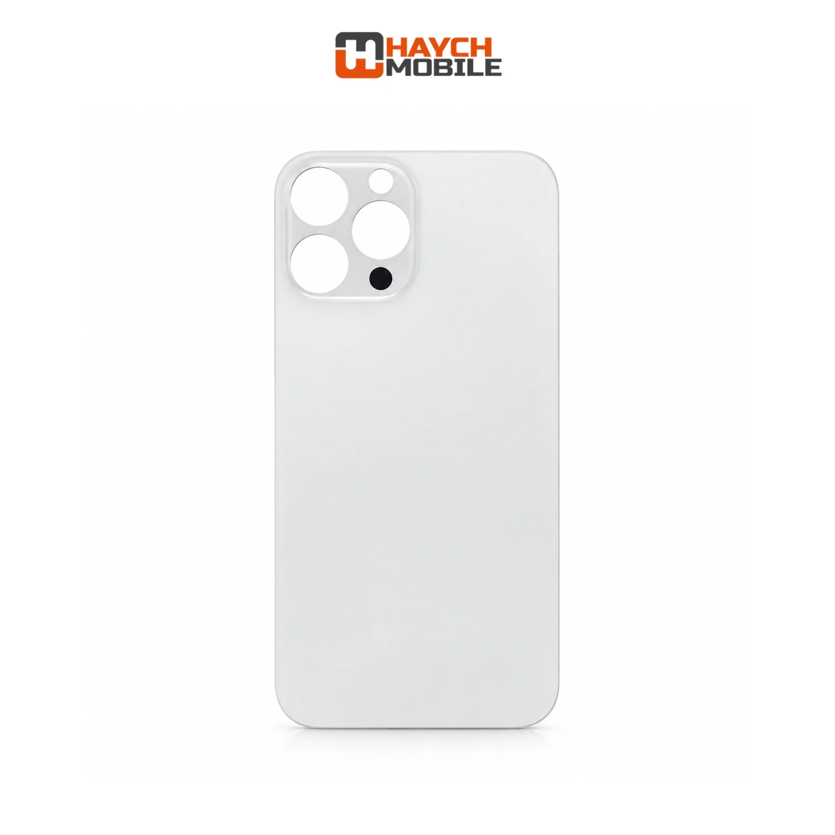 iPhone 13 Pro Max Compatible Back Cover Glass with Big Camera Hole [SiIver]