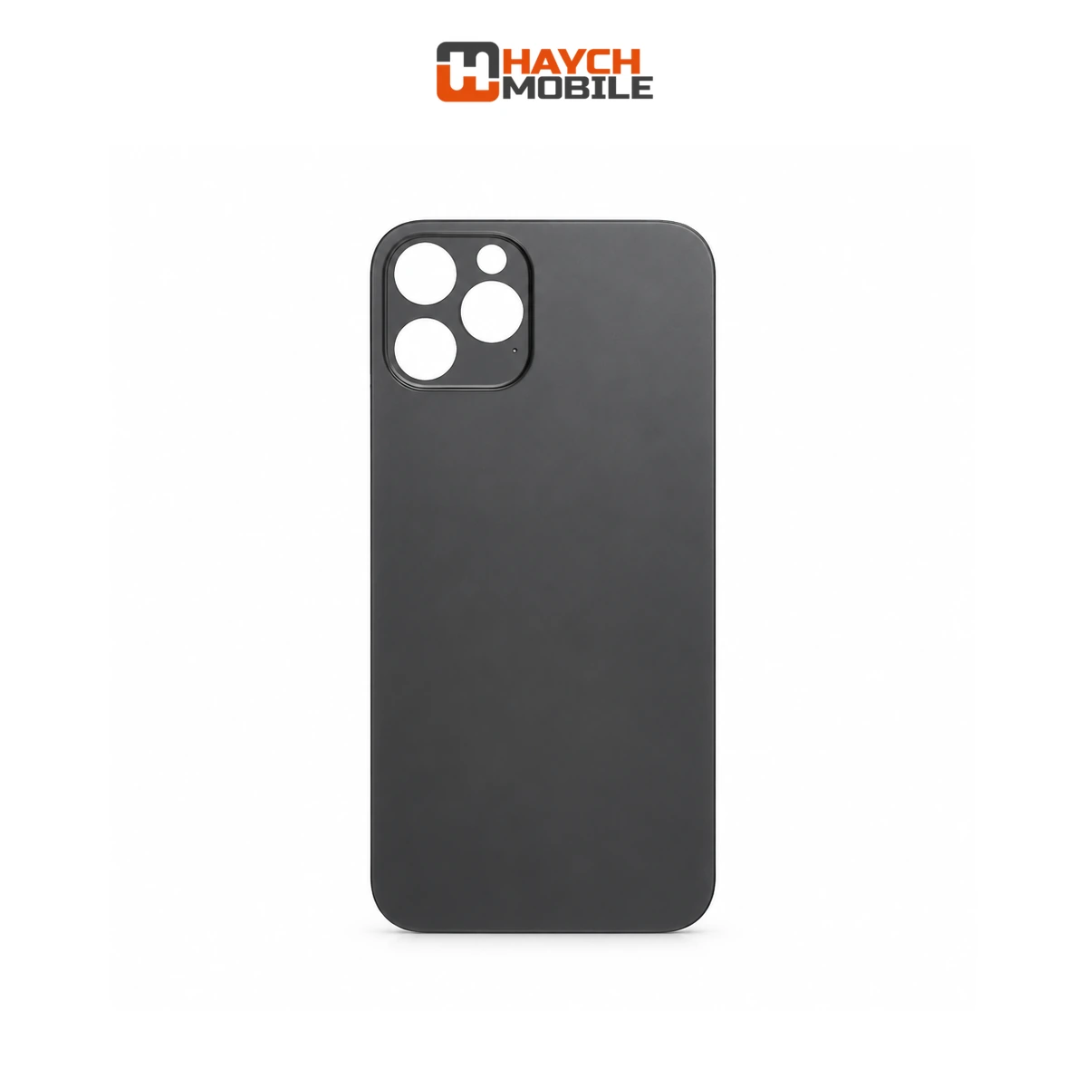 iPhone 12 Pro Compatible Back Cover Glass with Big Camera Hole [Graphite]