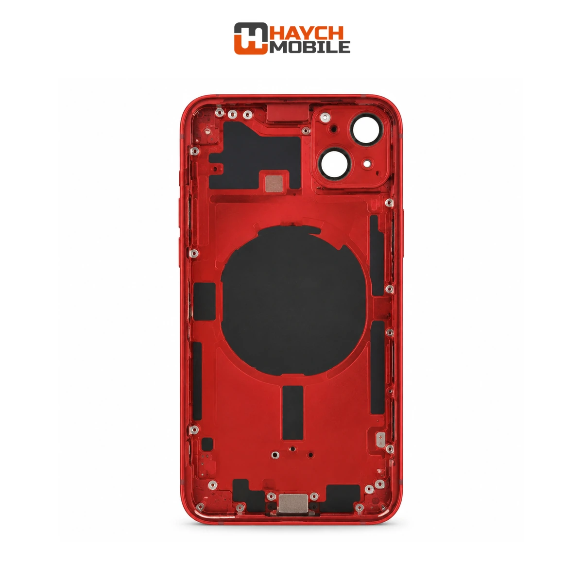 iPhone 14 Plus Compatible Back Housing with Small Parts [Red] Rear Housing