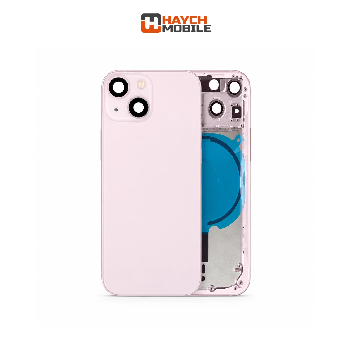 iPhone 13 Mini Compatible Back Housing [No Small Parts] [Pink] Rear Housing