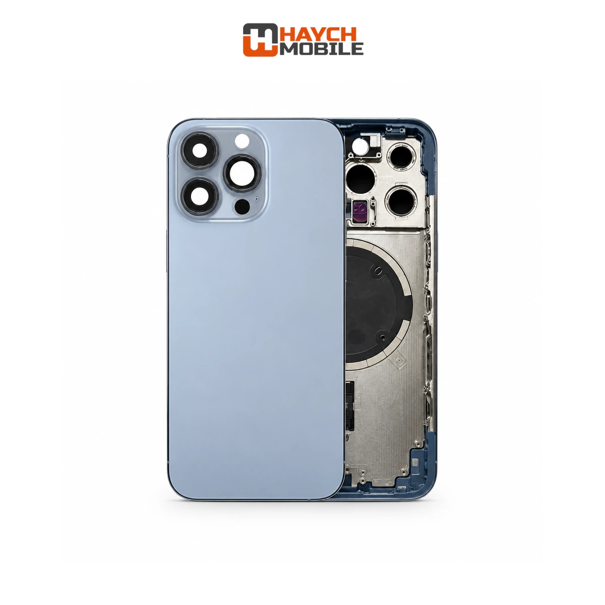 iPhone 13 Pro Compatible Back Housing [No Small Parts] [Sierra Blue] Rear Housing