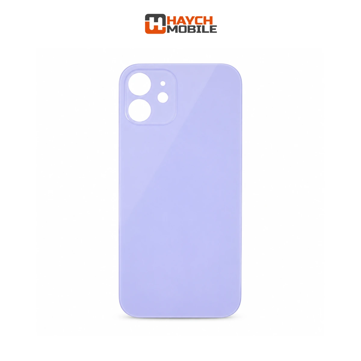 iPhone 12 Compatible Back Cover Glass Big Camera Hole [Purple]