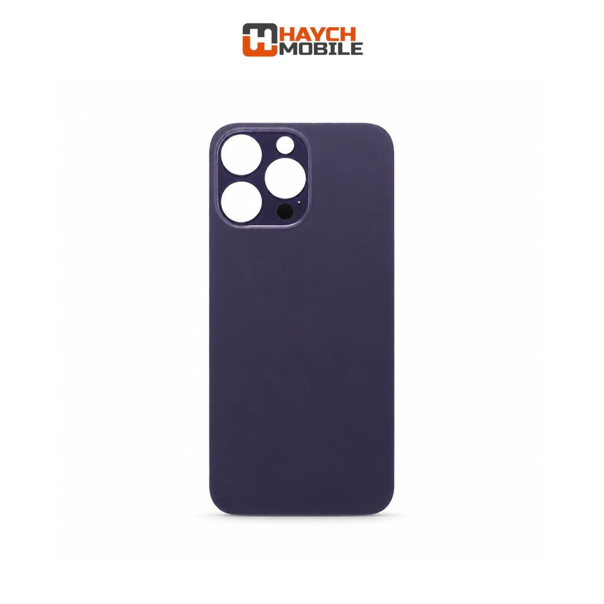 iPhone 14 Pro Max Compatible Back Cover Glass with Big Camera Hole [Deep Purple]