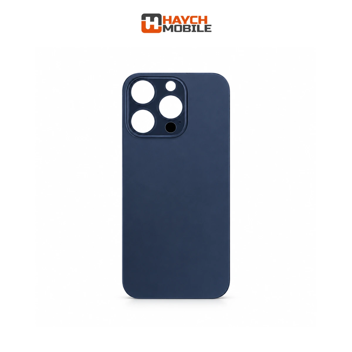 iPhone 15 Pro Compatible Back Cover Glass with Big Camera Hole [Blue Titanium]