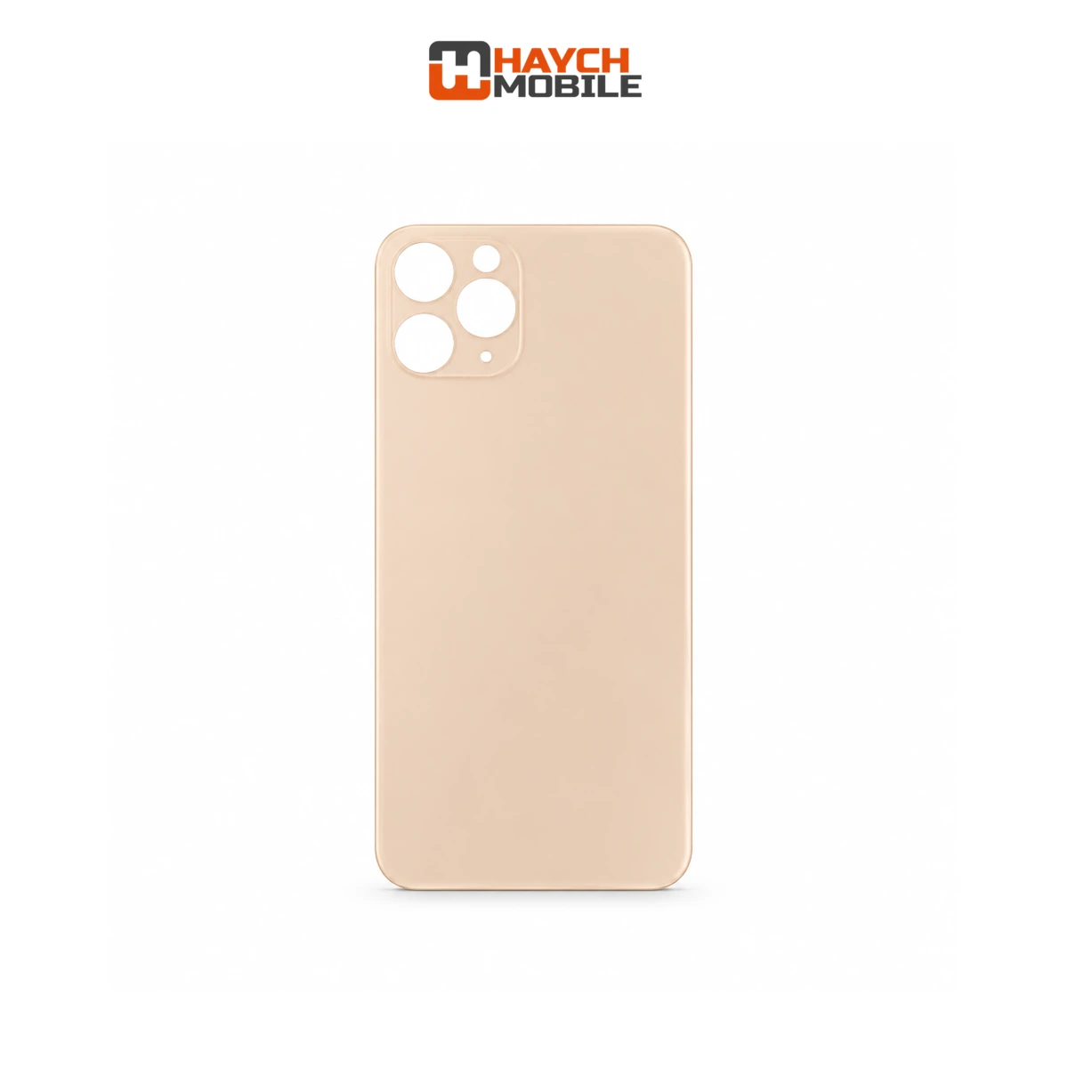 iPhone 11 Pro Compatible Back Cover Glass with Big Camera Hole [Gold]