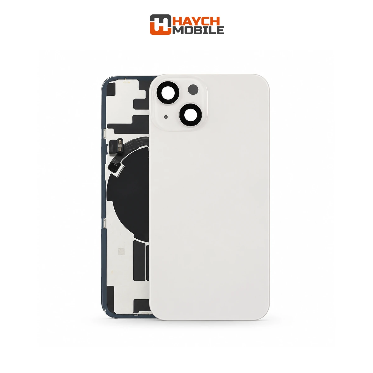iPhone 14 Compatible Back Cover Glass [Service Pack] [Starlight] Rear Housing