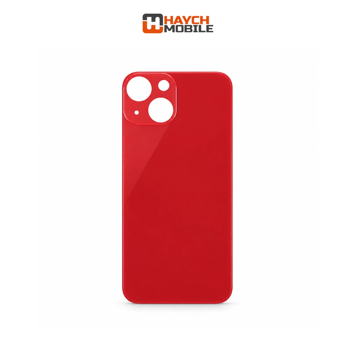 iPhone 13 Mini Compatible Back Cover Glass with Big Camera Hole [Red]