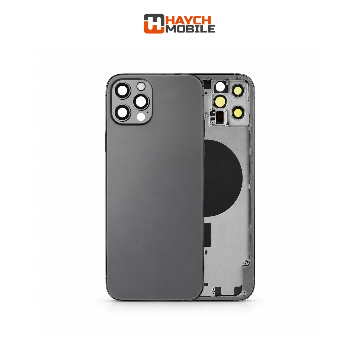 iPhone 12 Pro Compatible Back Housing [No Small Parts] [Graphite] Rear Housing