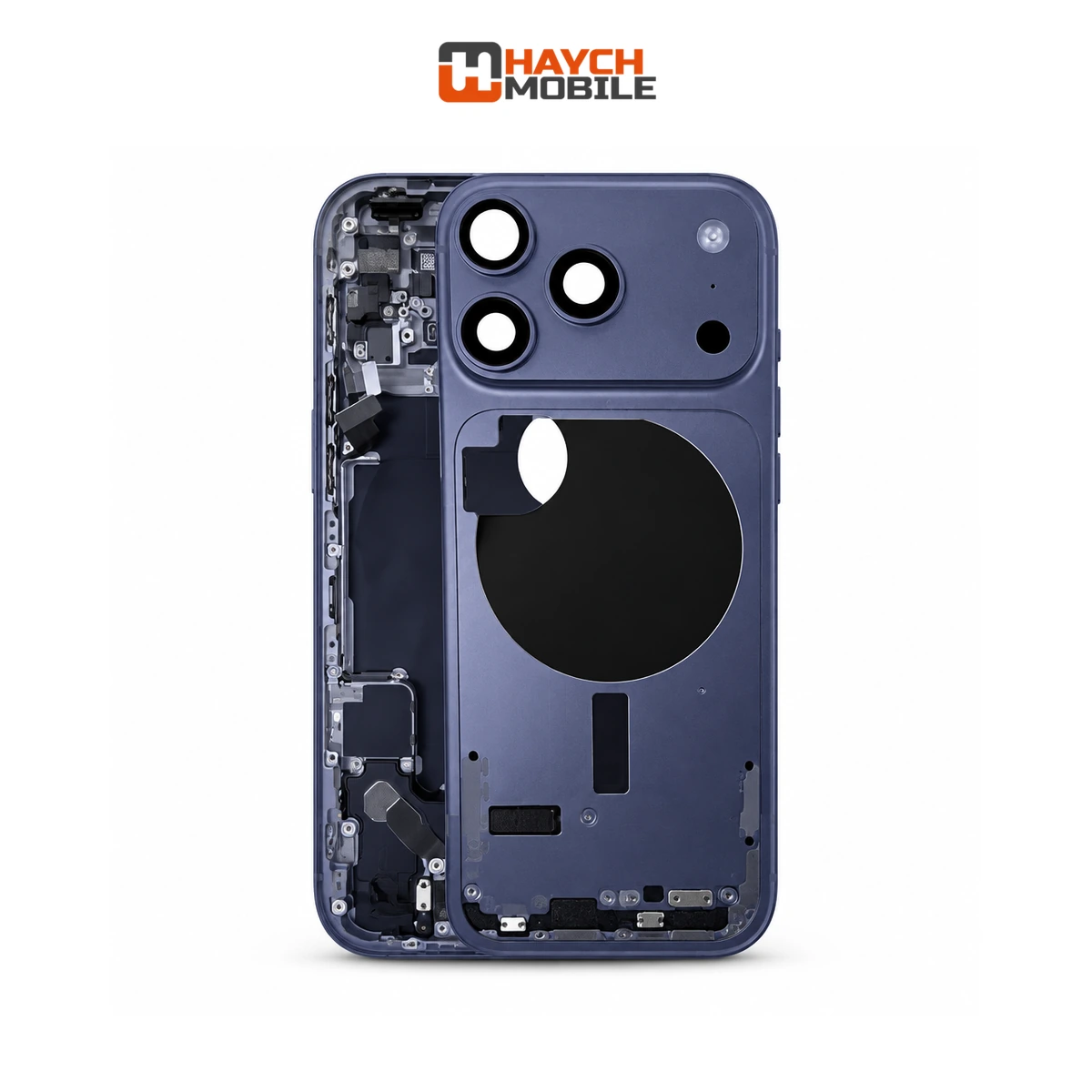 iPhone 17 Pro Max Compatible Back Housing With Small Parts [Service Pack] [Deep Blue] ZP923-13787 Rear Housing