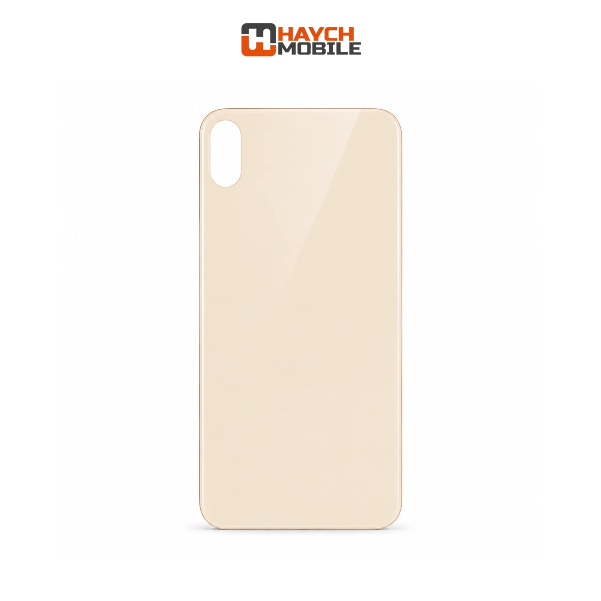 iPhone XS Max Compatible Back Cover Glass with Big Camera Hole [Gold]