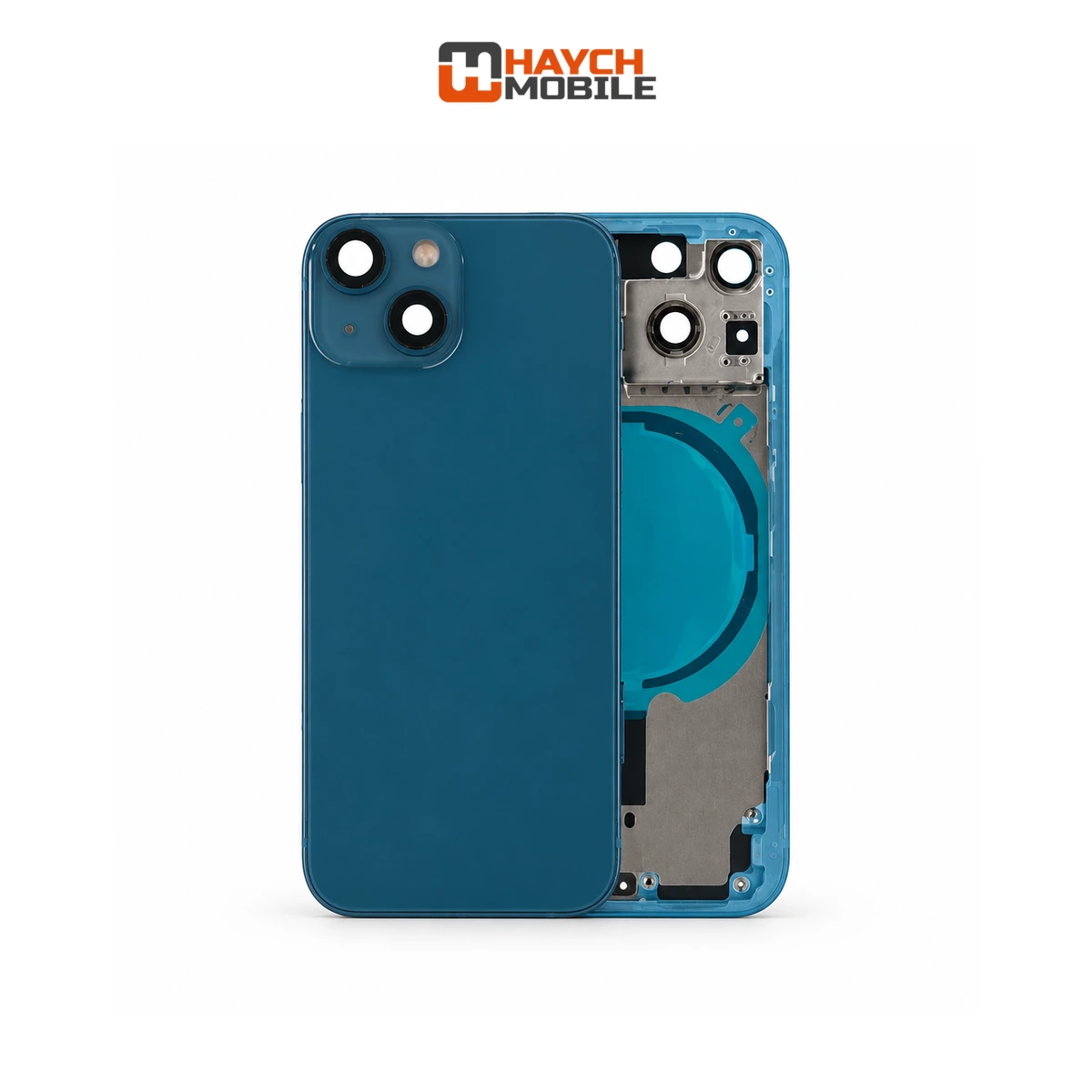 iPhone 13 Mini Compatible Back Housing [No Small Parts] [Blue] Rear Housing